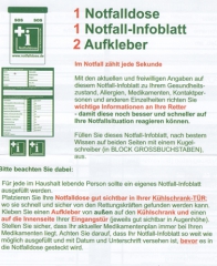 3 Stück Notfall-Infoblatt, deutsch