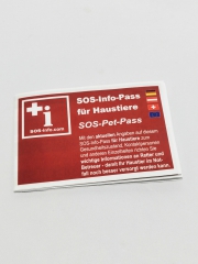 SOS-Info-Pass Haustier - 25 Stück