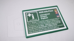 10 Stück SOS-Info-Pass Deutsch-Englisch-Set